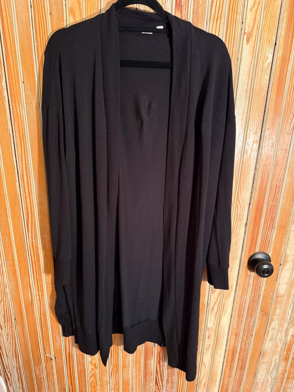 GAP Black Open-Front Long Cardigan